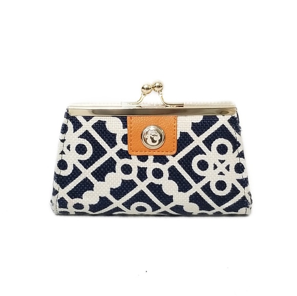 Spartina 449 Handbags - SPARTINA 449 Navy Blue & White Coin Change Purse